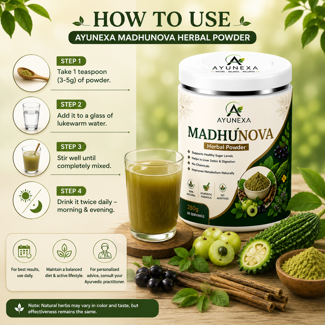 Ayunexa Madhunova Herbal Powder